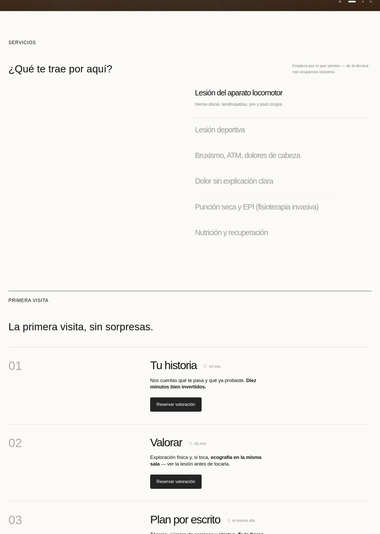 La primera visita, без сюрпризов